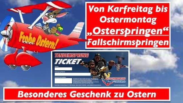 Fallschirmspringen Ostern Rothenburg ob der Tauber