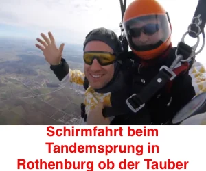 Rothenburg Tandem Fallschirmspringen Abenteuer Erlebnis Geschenk Gutschein Tandemsprung Reservierung Flugplatz