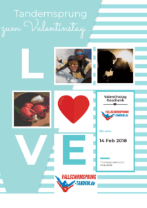 Tandemsprung Valentinstag 2018 Fallschirmspringen