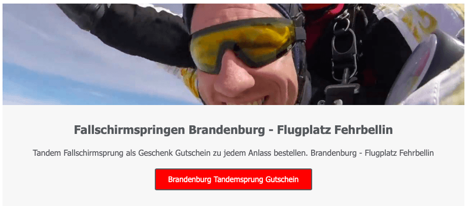 fallschirmspringen Brandenburg Fehrbellin