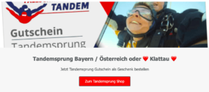 Bayern fallschirmspringen Gutschein