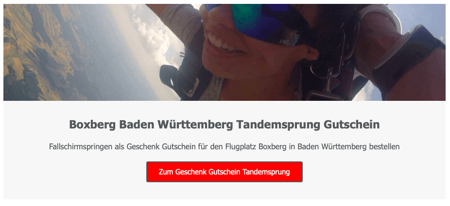Fallschirmspringen Boxberg Baden Wüttemberg