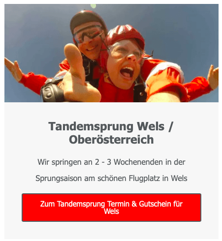 Tandemsprung Oberösterreich in Wels