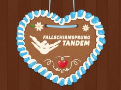 Fallschirmsprung Bayern mit Herz